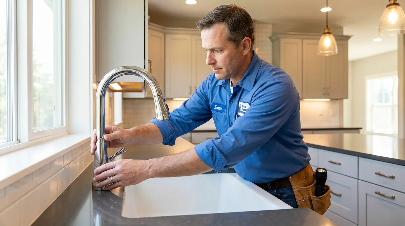 Kitchen faucet installation by Johns Plumbing LLC in Glenrock