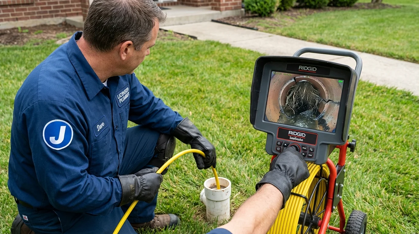 Sewer camera inspection being performed by Johns Plumbing LLC in Glenrock